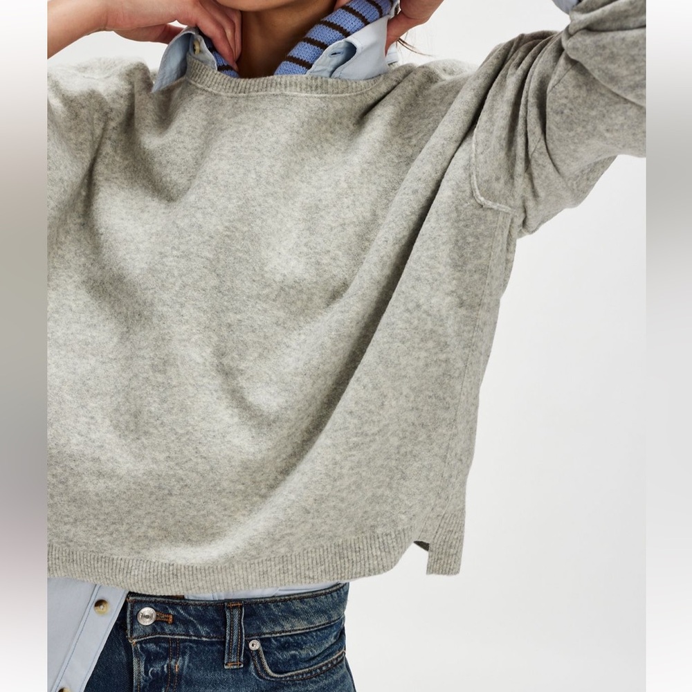 Anthropologie Luna Pullover - sandstone heather (gray) - small